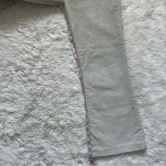 Sprwmn Pants Corduroy Ankle Flare Pull On Elastic Waist Cropped Beige M - Picture 12 of 12